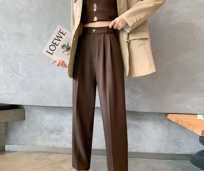 Women's loose-fitting suit pants