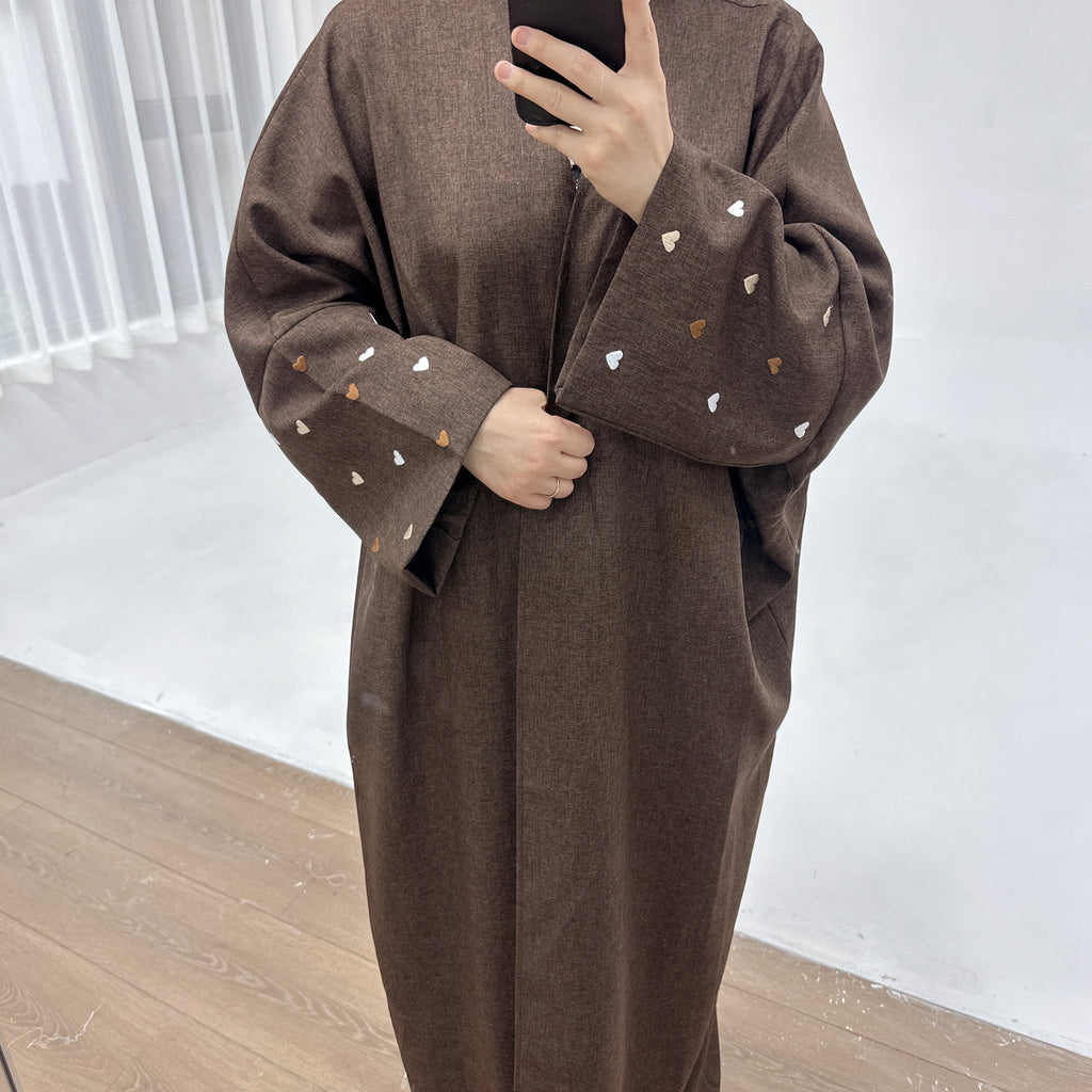 An elegant cardigan robe
