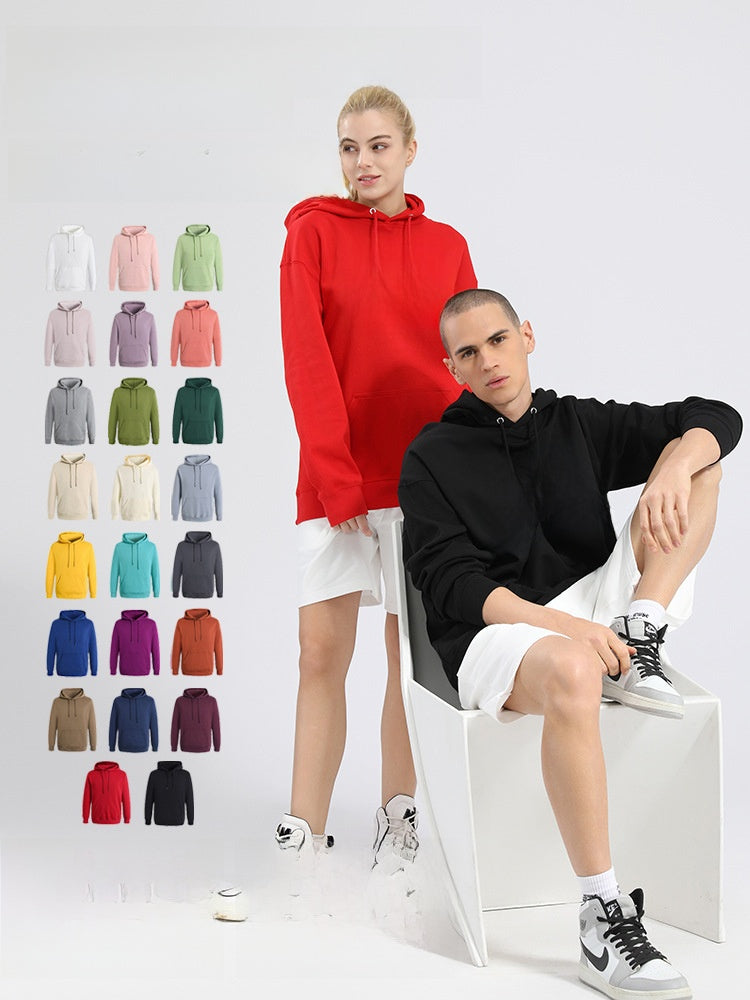 Men's Cotton Sweatshirt Hooded and Crewneck Solid Pullover