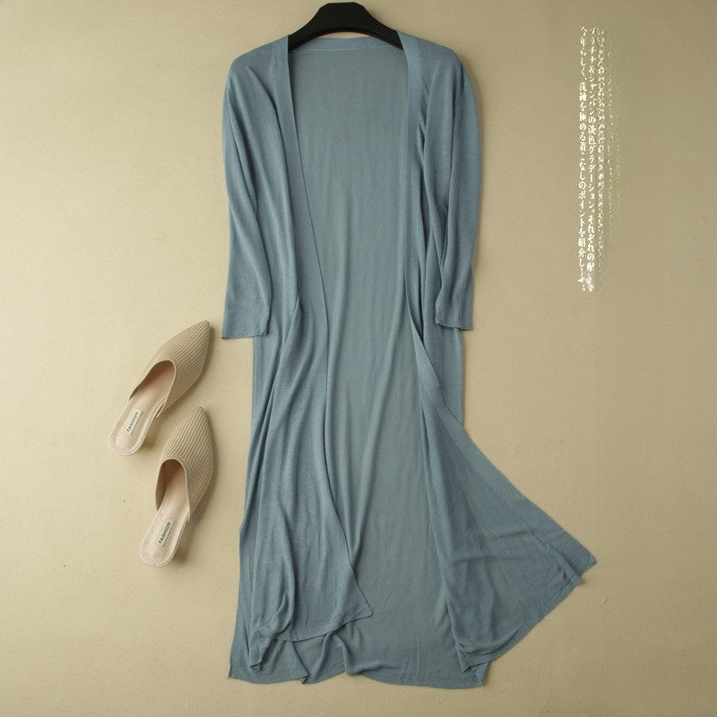 Women's Linen Ice Silk Knitted Cardigan