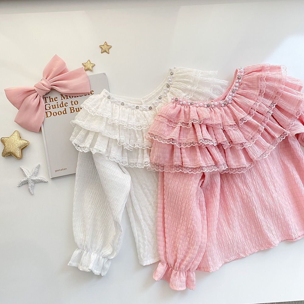 Girls' Lace Collar Blouse