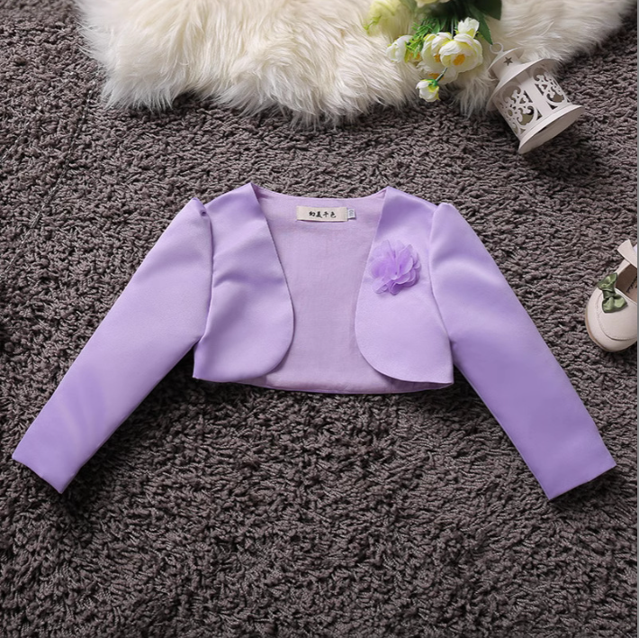 Girls' Princess Dress Cloak Long Sleeve Flower Girl Outerwear