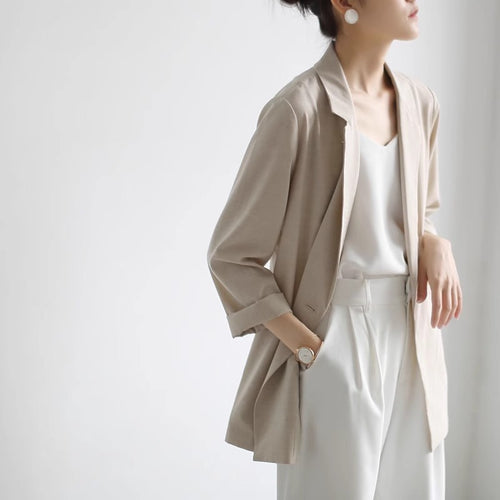 Women's Linen Casual Blazer