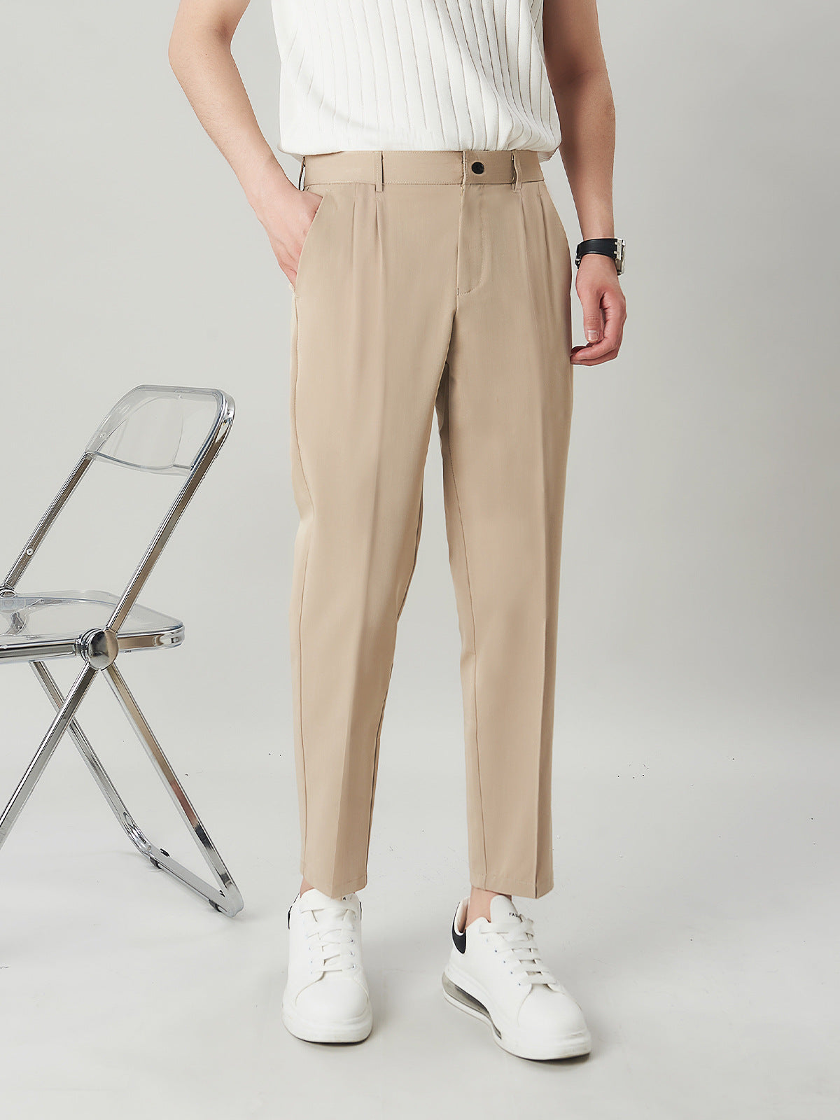 Men's Slim Fit Casual Trousers