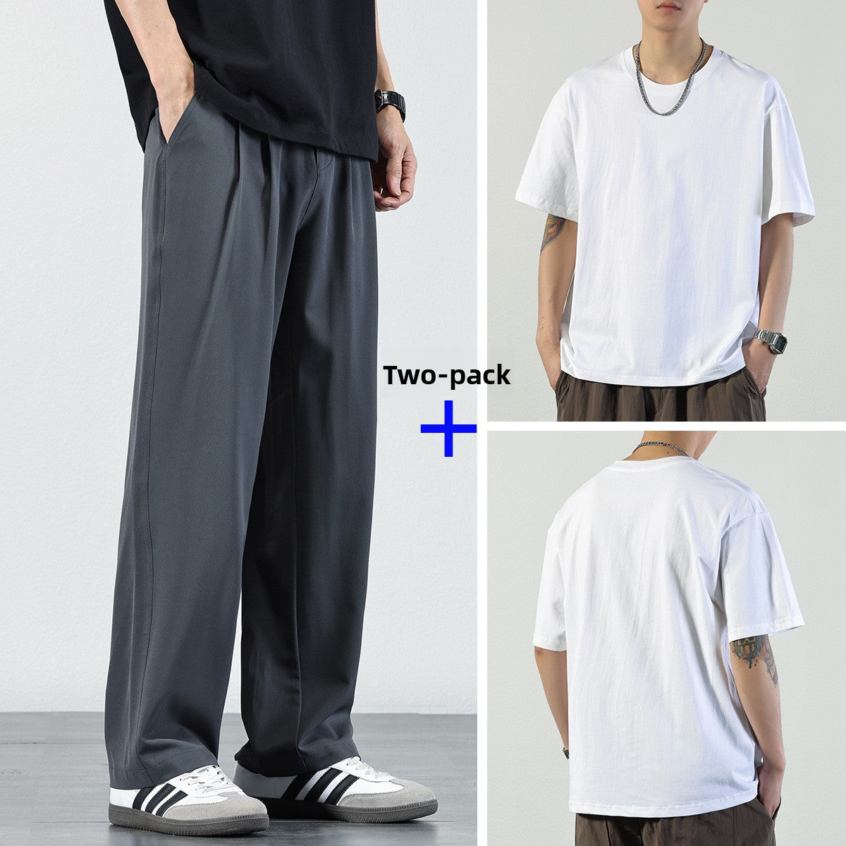 Men's Ice Silk Draped Casual Trousers