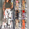 Printed Women's Two-Piece Vest and Pants Set