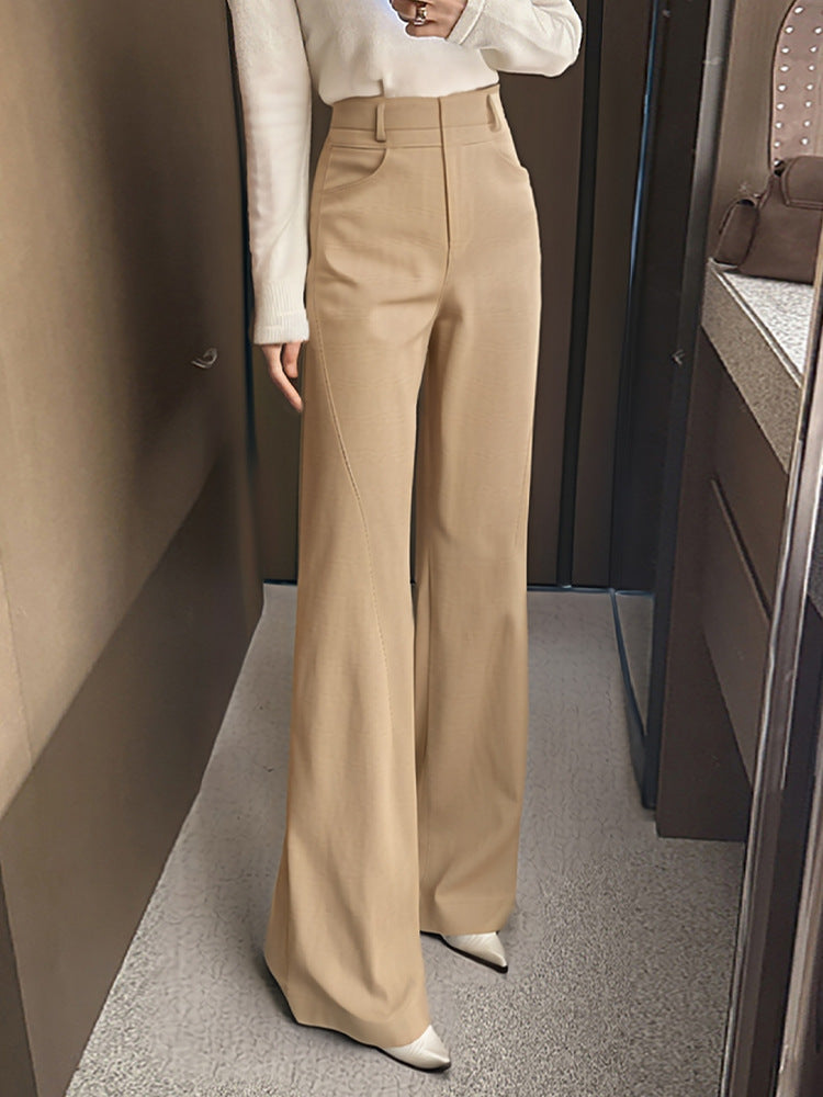 French Style Straight Leg Women's Trousers