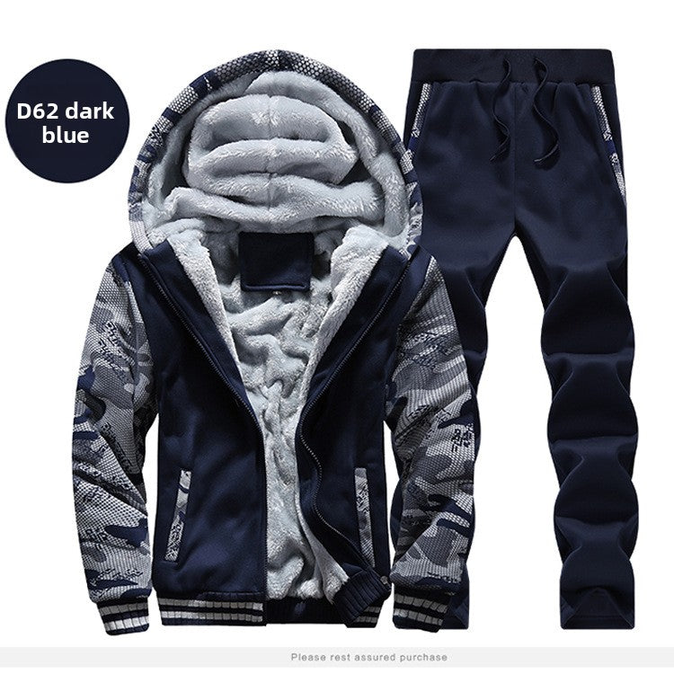 Men's Winter Fleece Lined Camouflage Sport Suit