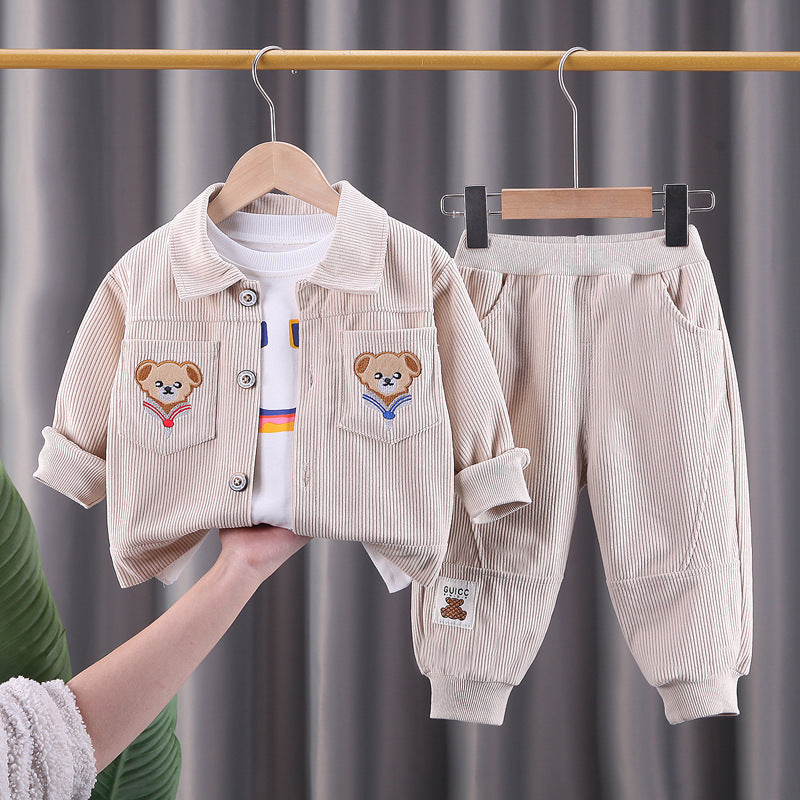 Corduroy children's set - Children's three-piece set