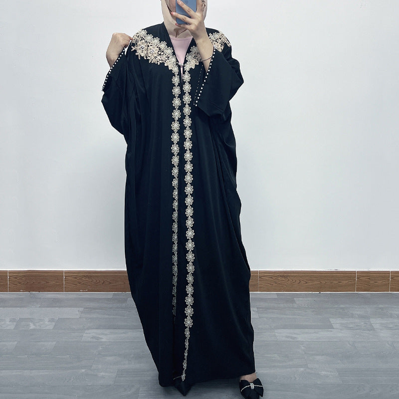 Patchwork lace cardigan robe