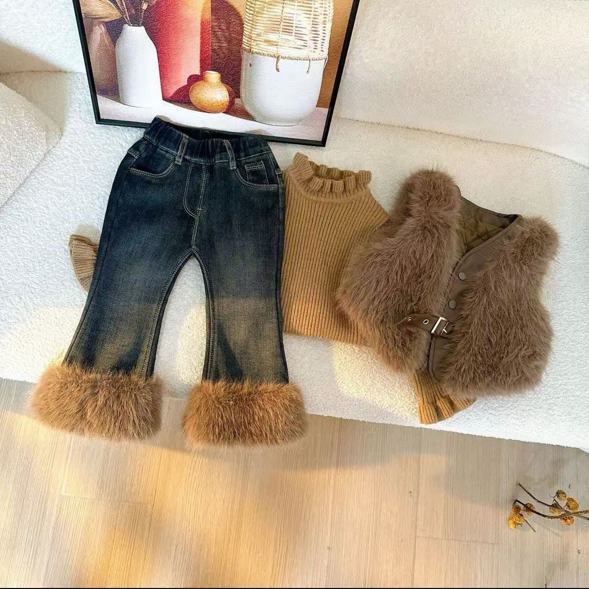 Girls' Winter Three-Piece Outfit