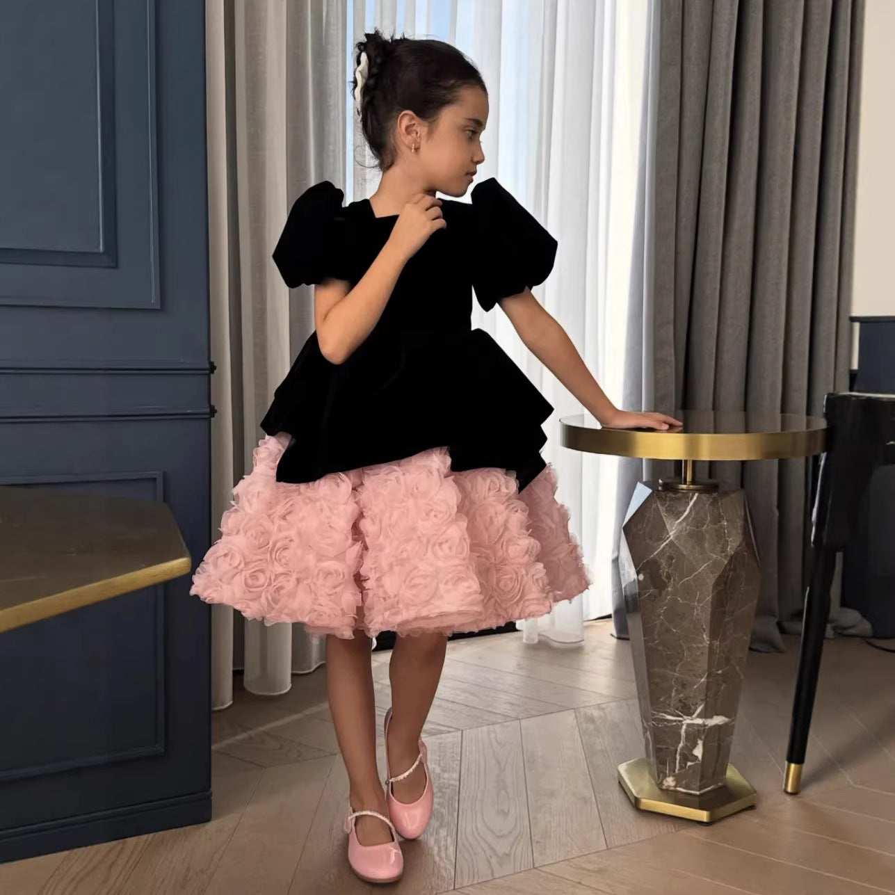 Black Children's Formal Dress Princess Dress
