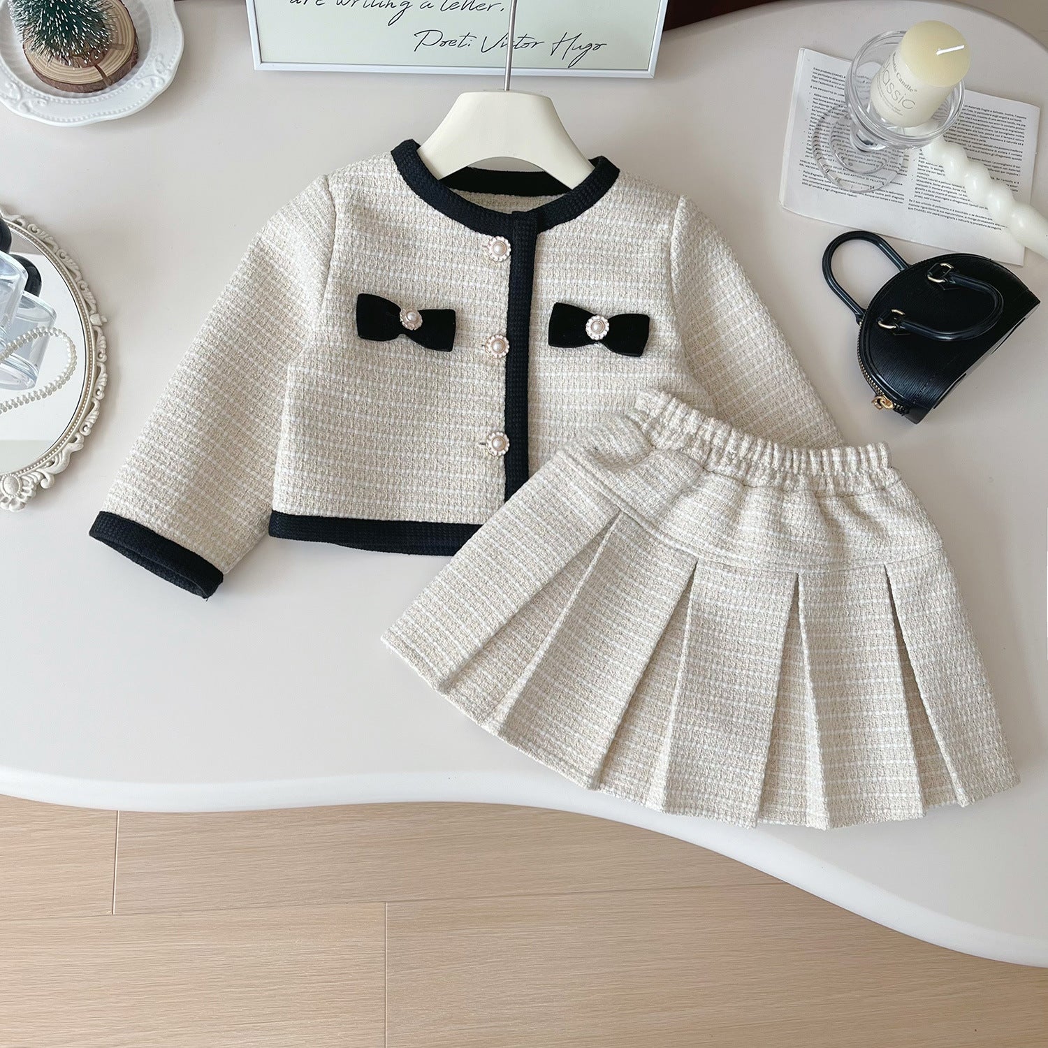 Children's Cardigan Jacket and Skirt Set