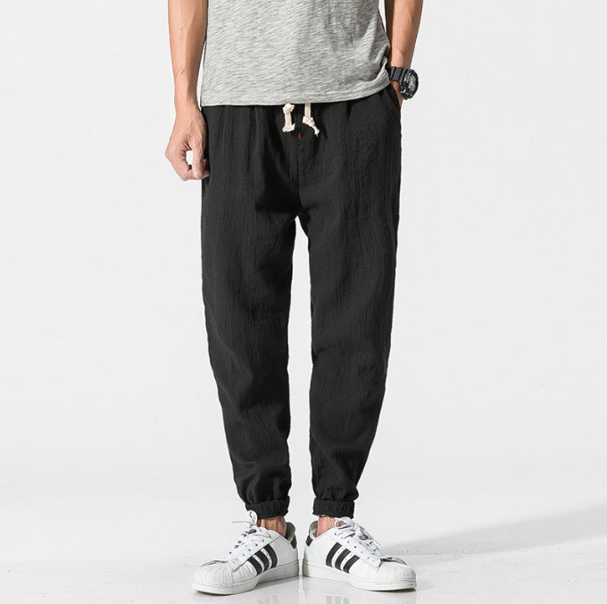Cotton Linen Men's Casual Trousers