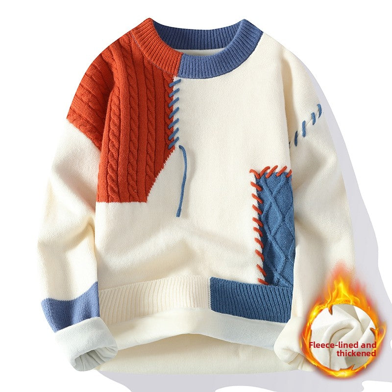 Color Blocked Knit Sweater