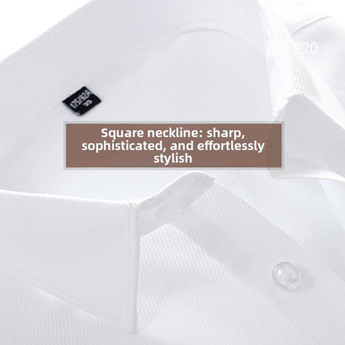 Long-sleeved solid-color men's shirt