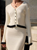 Knitted Top and Skirt Set