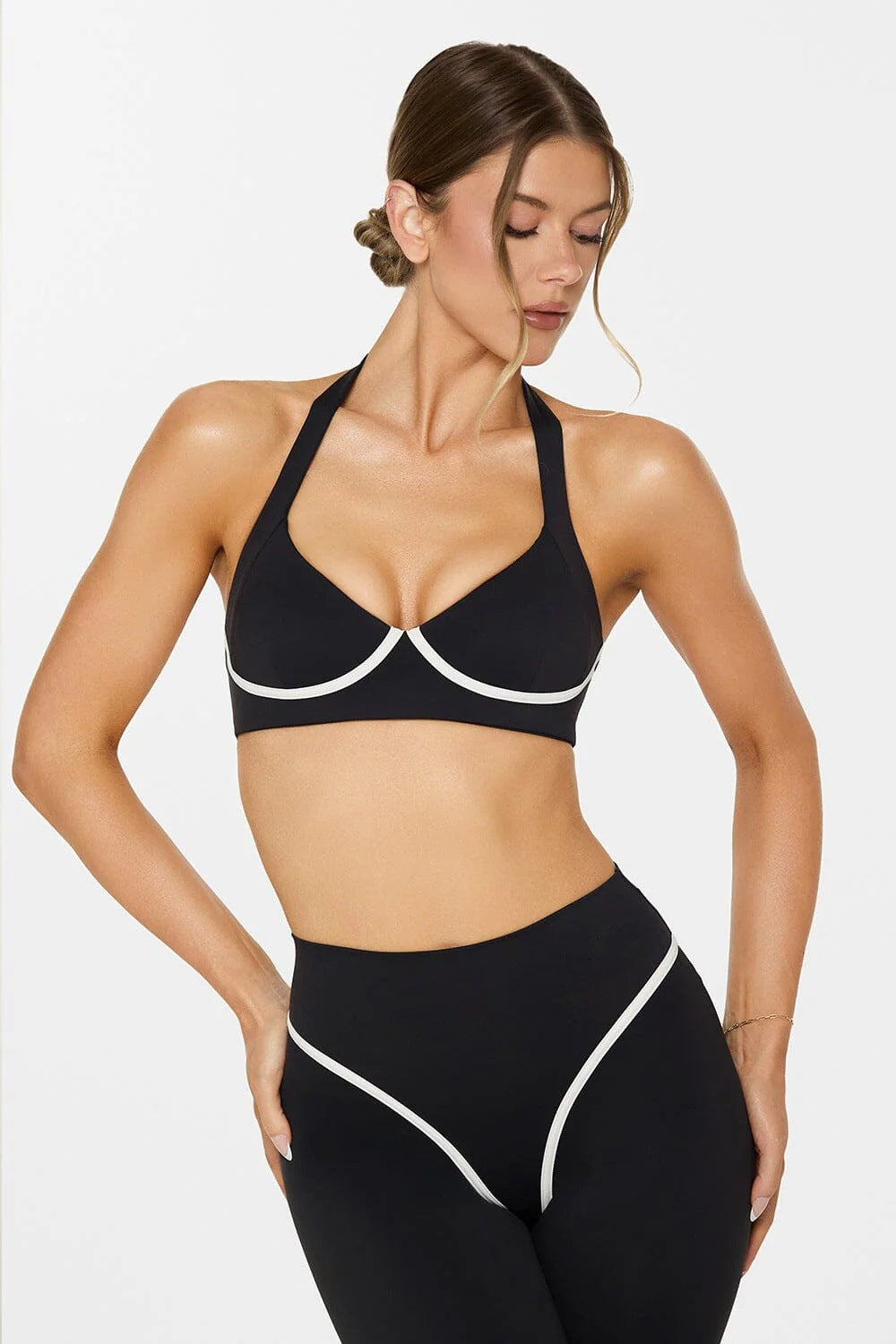 Womens Yoga Jacket Set with Trousers and Bra