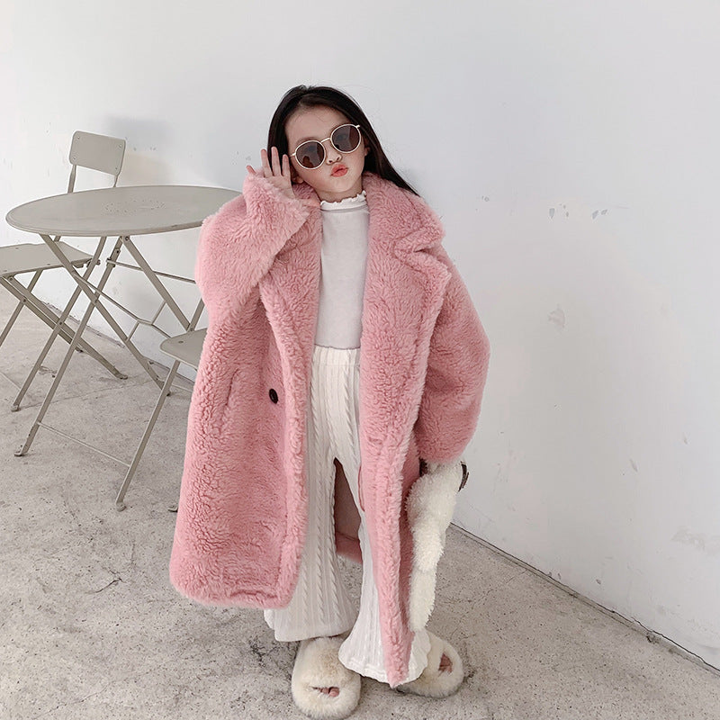 Kids' Teddy Wool Blend Winter Coat