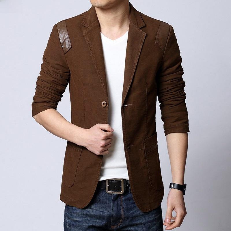 Slim Fit Cotton Suit Jacket