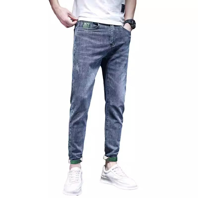 Men's Slim-Fit Stretch Cropped Jeans