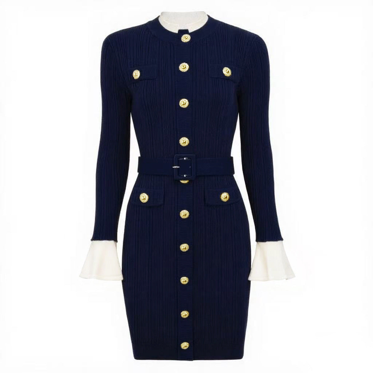 Women's Flared Sleeve Knit Dress