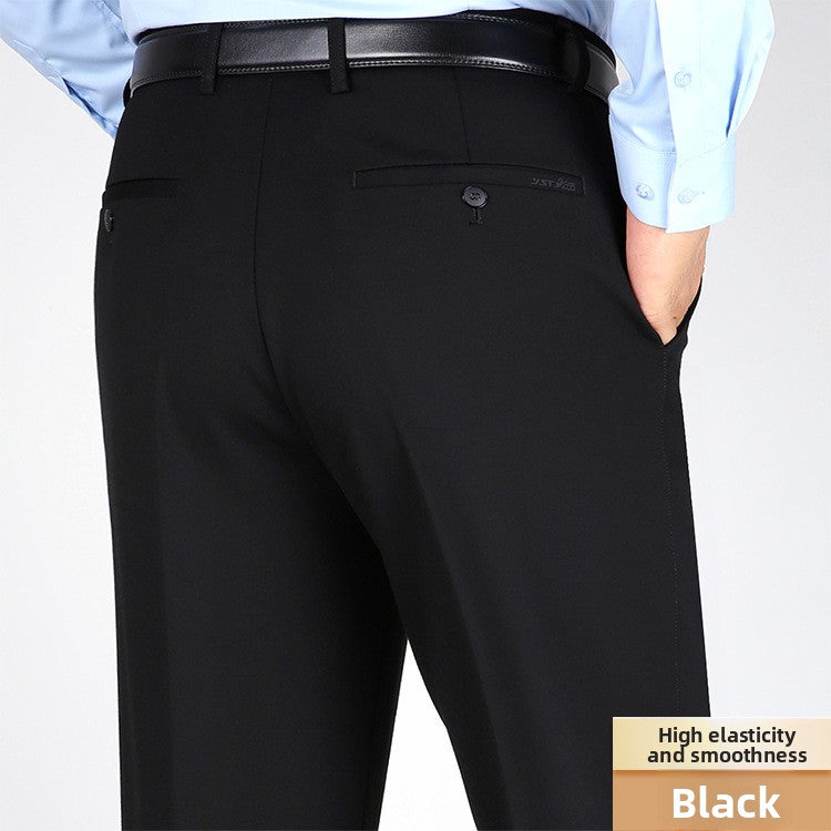 Straight-leg business trousers