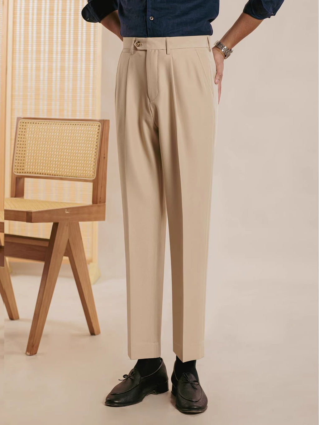 Men's Straight-Leg Dress Trousers