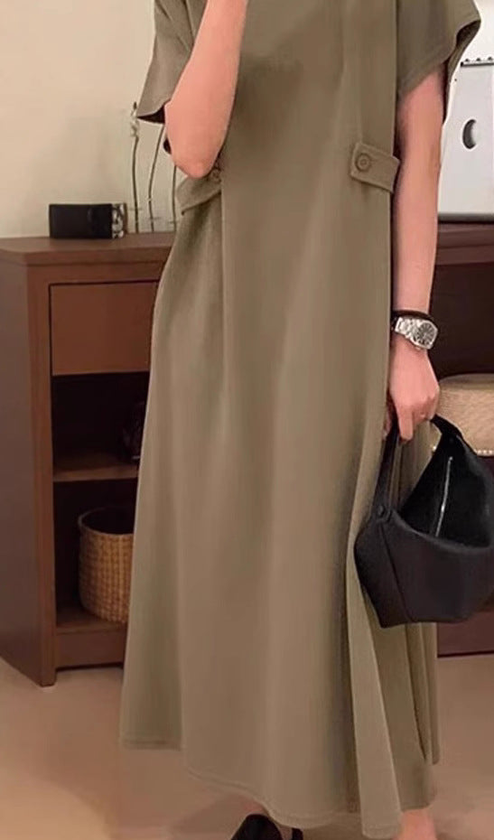 Maternity Casual Dress Organic Cotton Plus Size Loose Fit