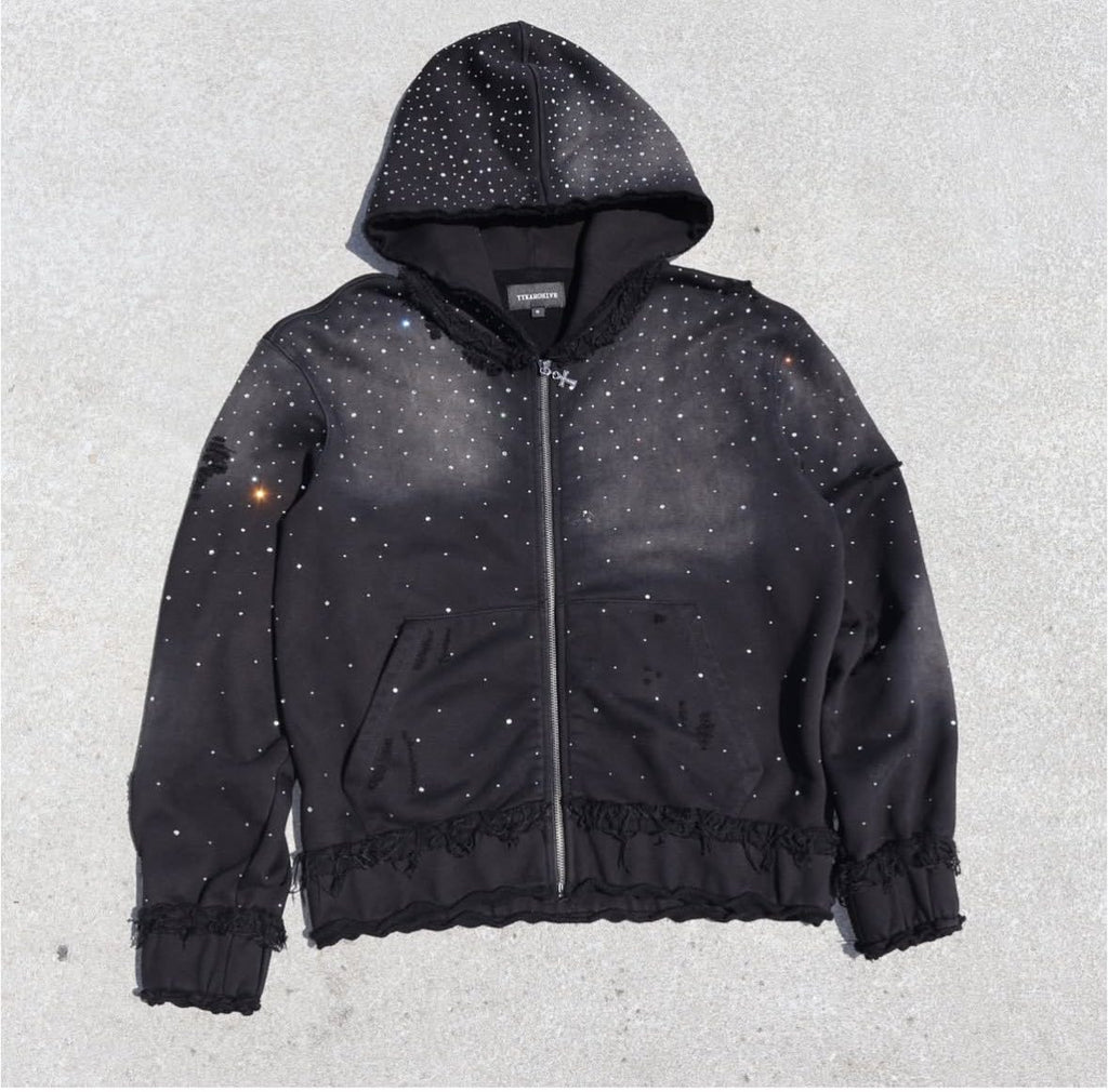 Men's Star Print Hooded Sweatshirt