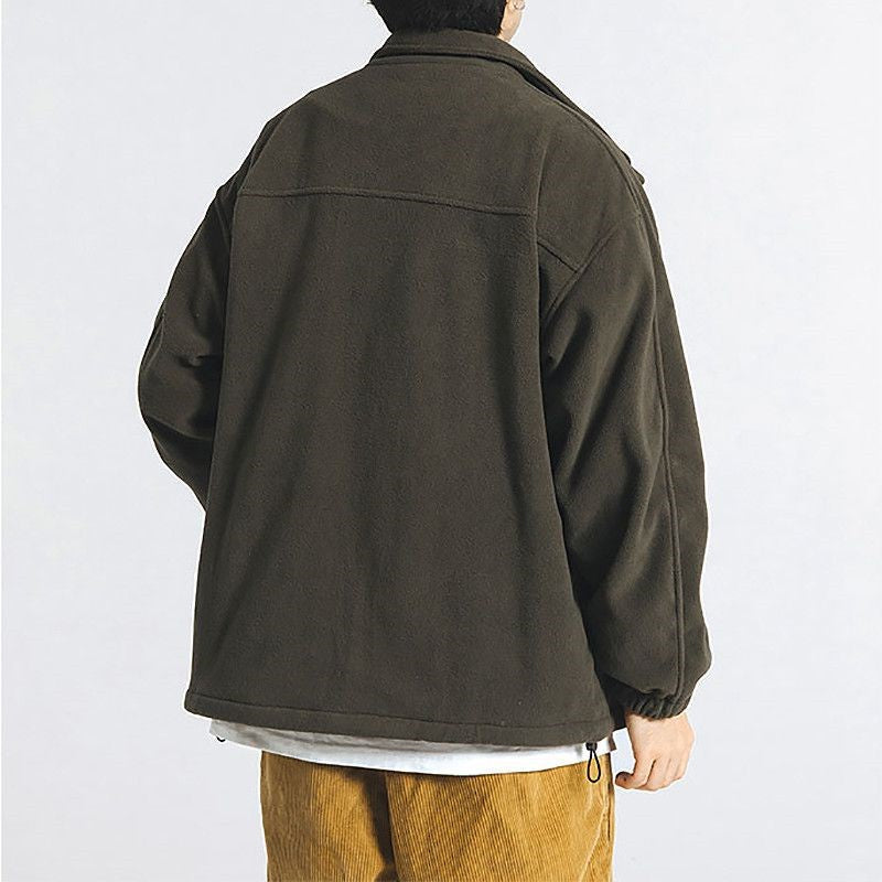 Men's Fleece Stand Collar Casual Jacket