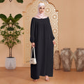 Abaya Robe Women's Long Dress Middle East Turkey Solid Color Simple Loose dress