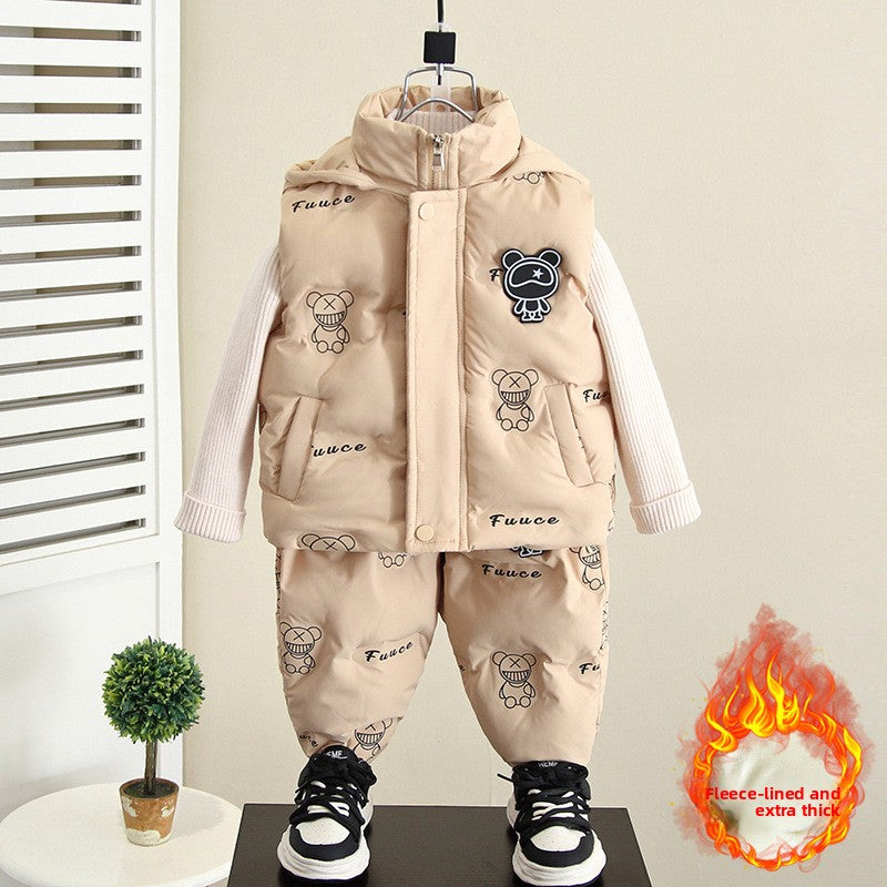 Children's Down Cotton Vest and Pants