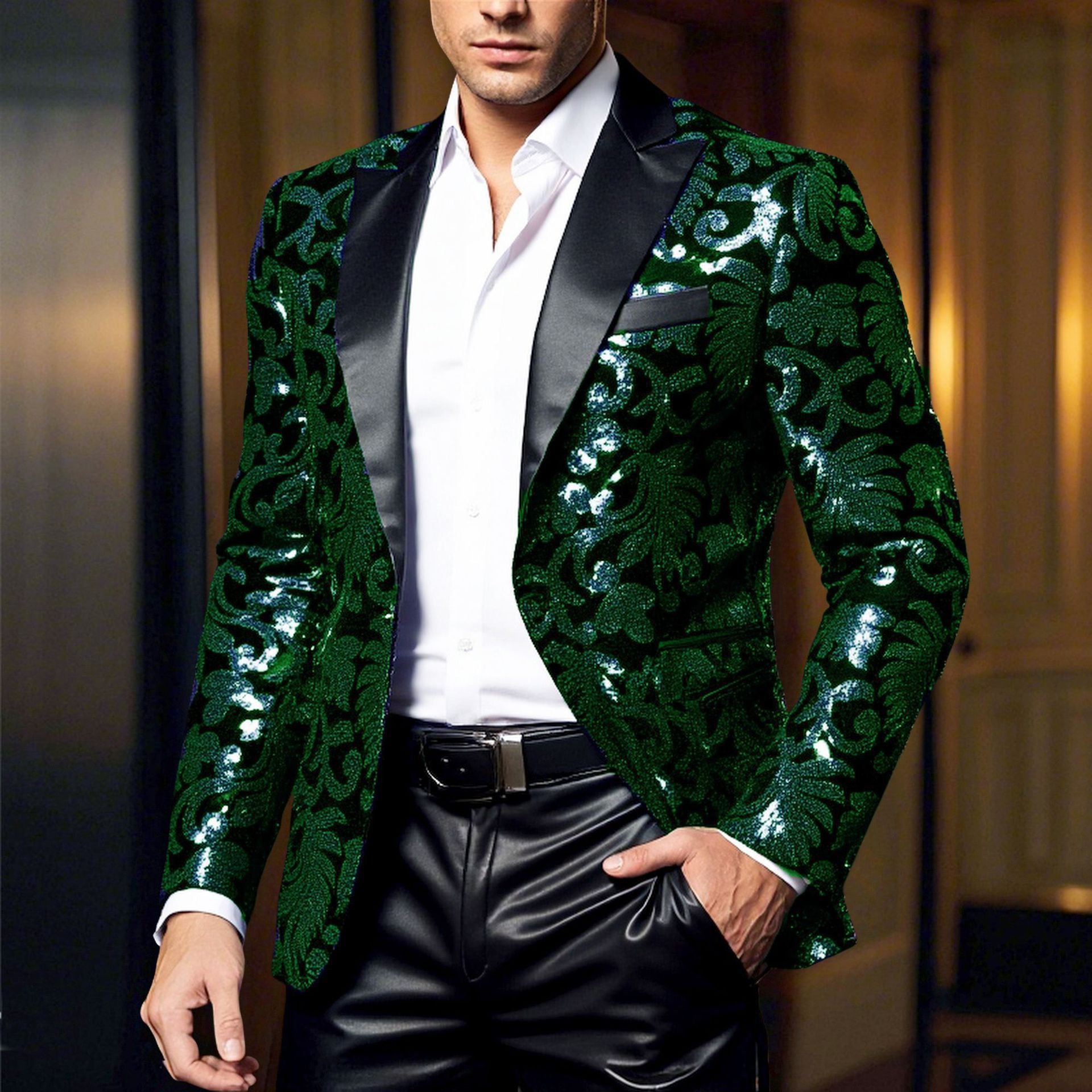 Men's Sequin Performance Suit Jacket