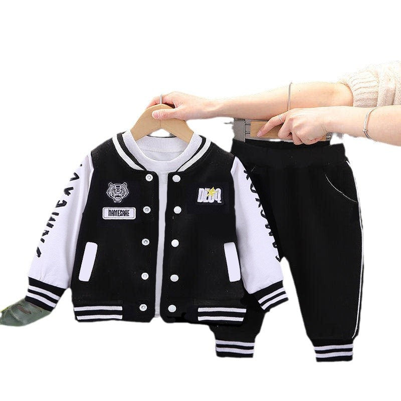 Baby Boys' Cotton Two-Piece Outfit for Spring and Autumn