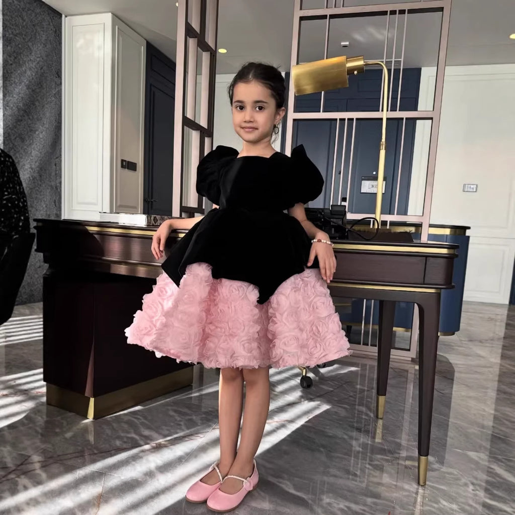 Black Children's Formal Dress Princess Dress