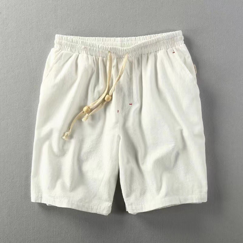 Men's Casual Linen Drawstring Shorts