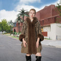 Knitted Printed Women's Cape Coat