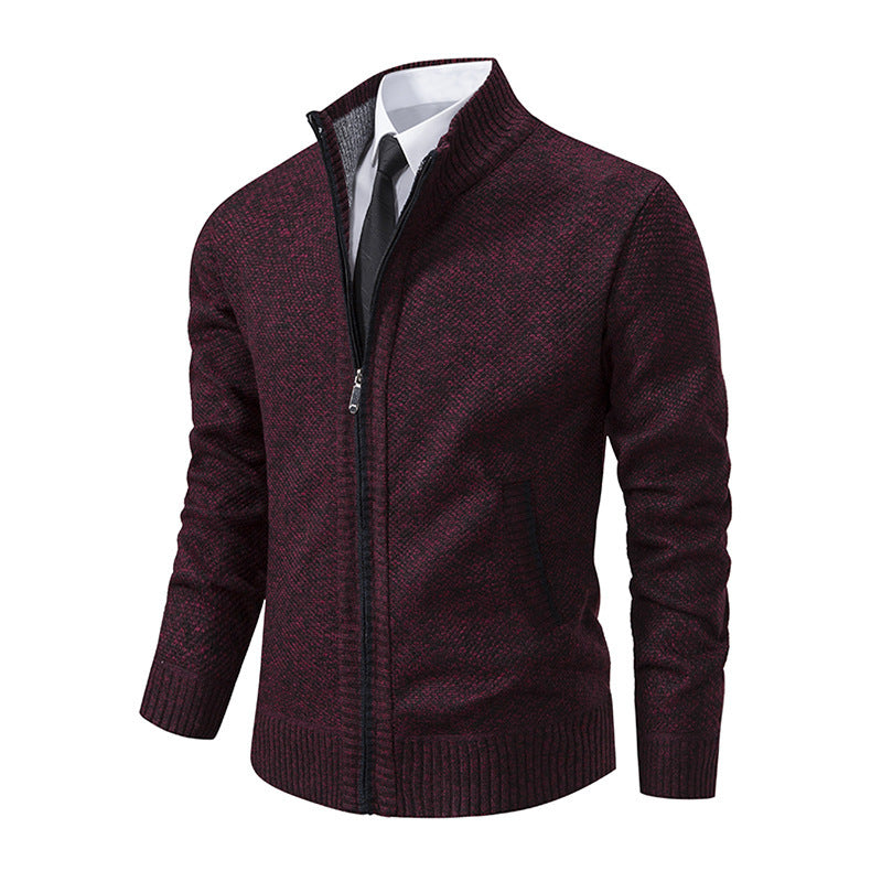 Men's Stand Collar Cardigan