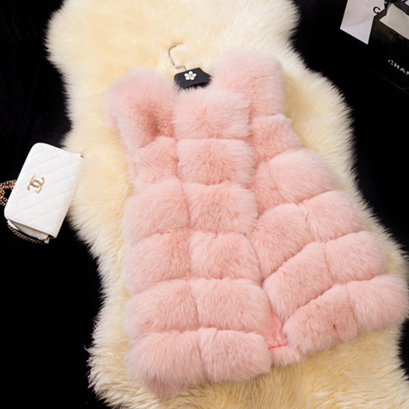 Faux fur vest