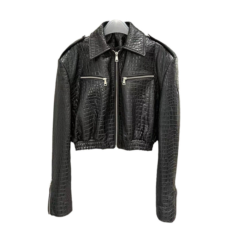 PU Leather Coat