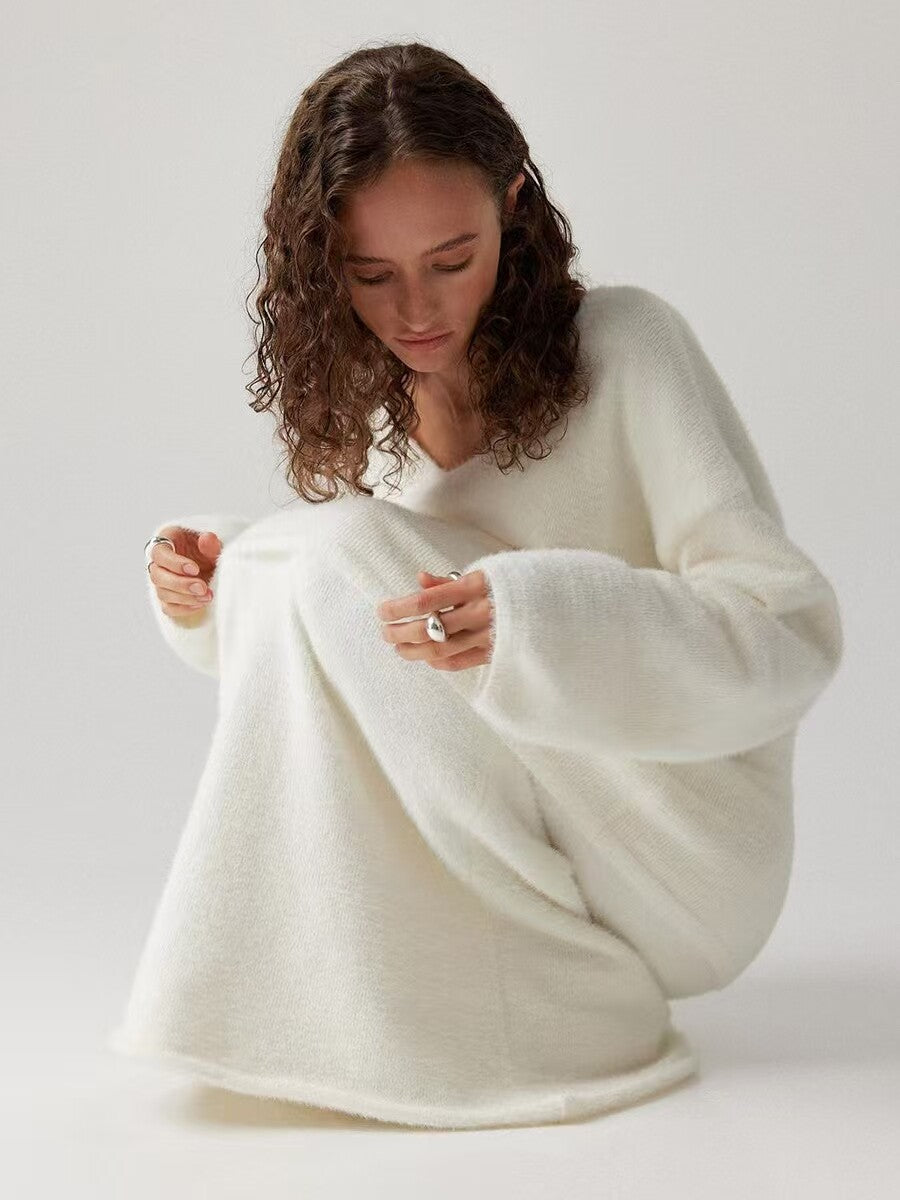 Knitted sweater and skirt set