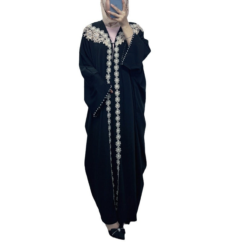 Patchwork lace cardigan robe