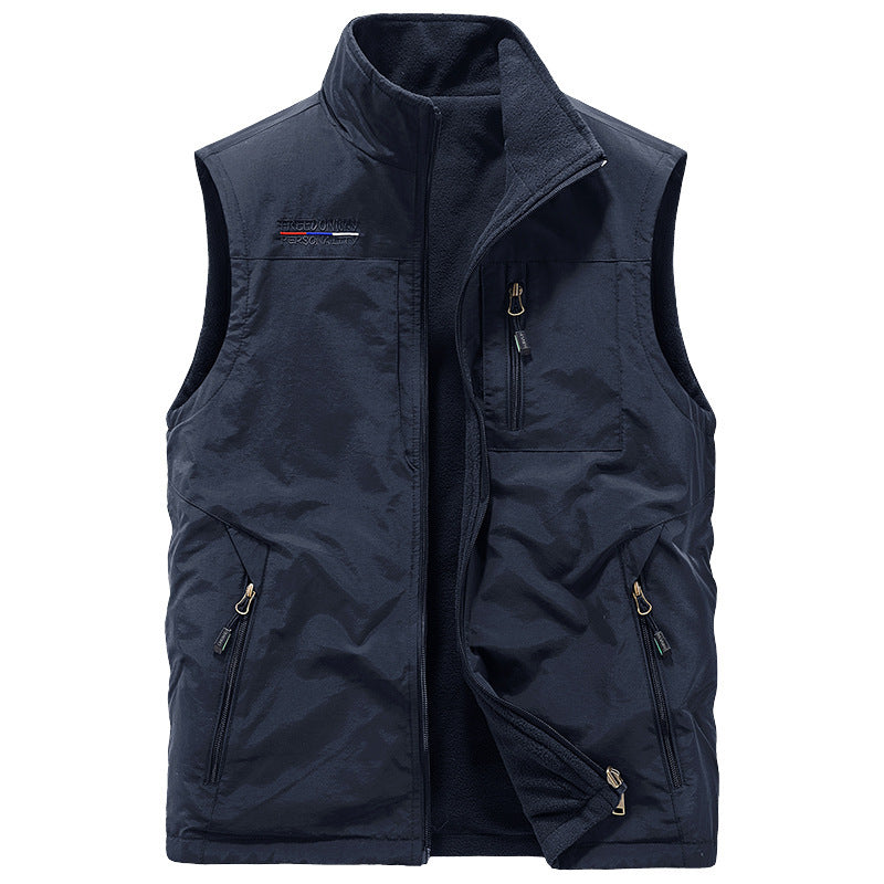 Men's Double-Sided Fleece Winter Vest
