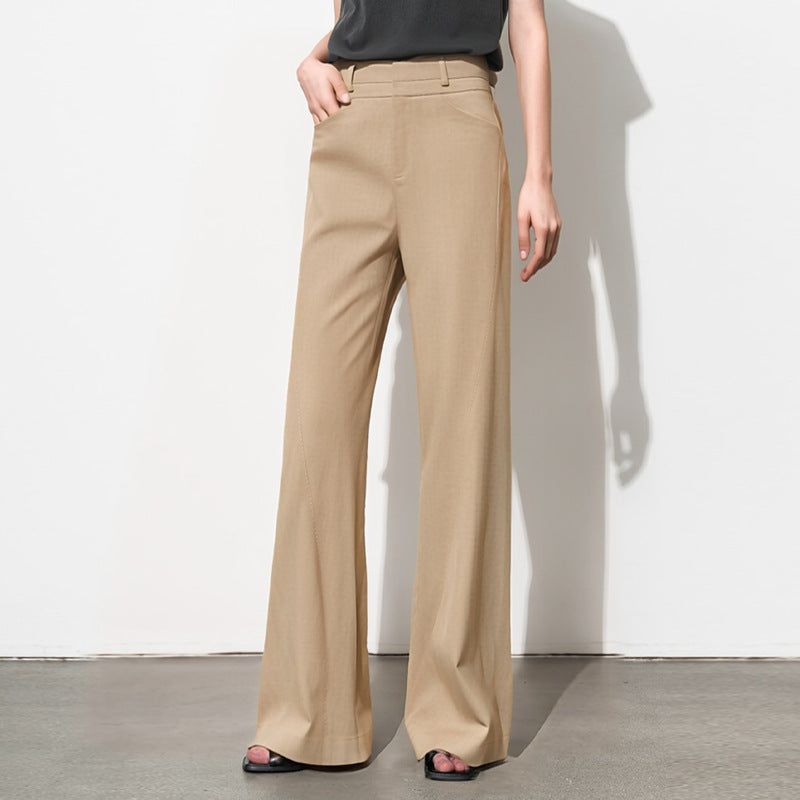 French Style Straight Leg Women's Trousers