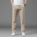 Men's Straight-Leg Cotton Casual Trousers for Summer
