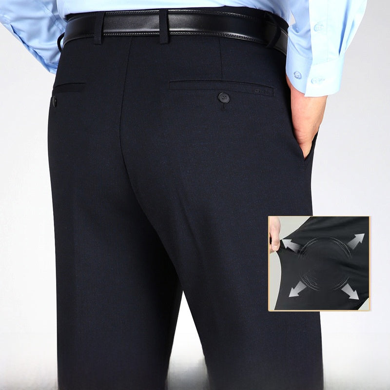 Straight-leg business trousers