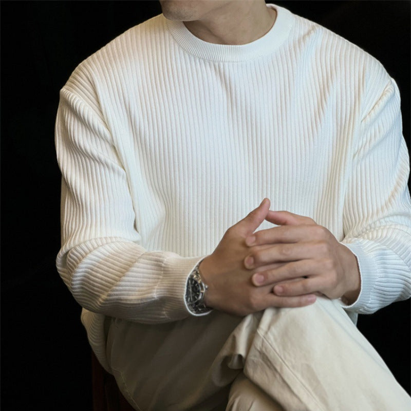 Casual Striped Knitted Sweater for Men