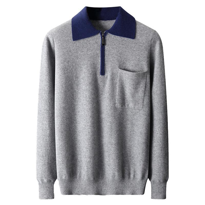 Men's Zipper Knitwear Long Sleeve Sweater