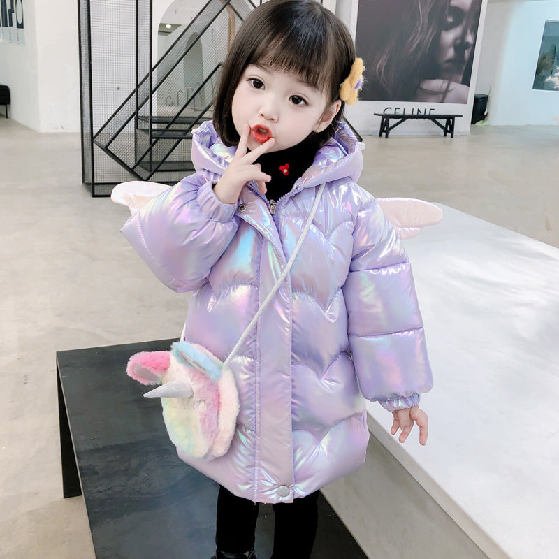 Children's Wing-Style Down Jacket for Warmth and Winter Protection